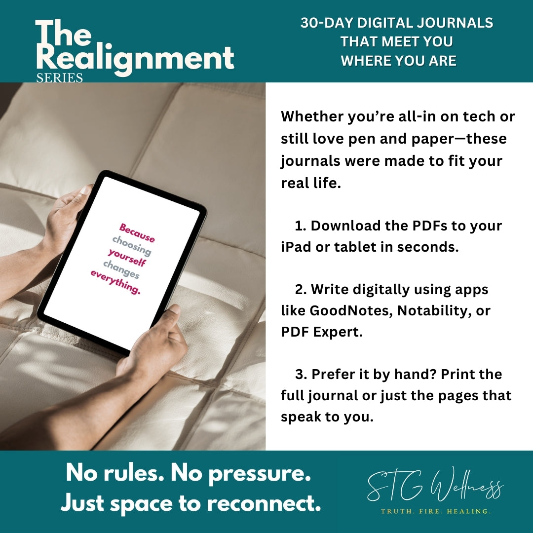 The Realignment Revolution | Digital Download | Includes all 4 Journals Plus The 10 Minute Reset and The 10 Day Unfollow Challenge | Printable and Fillable Journals | Bold Reflection