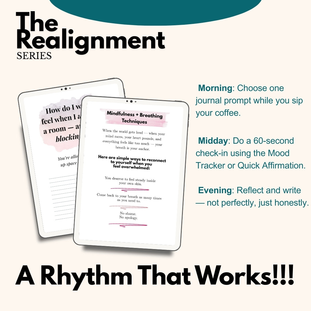 The Reintroduction: Aligned. Unfiltered. Unapologetically Me. | Journal 4 of The Realignment Series | A 30-Day Digital Download Journal for Women Doing the Inner Work | Printable or Fillable PDF