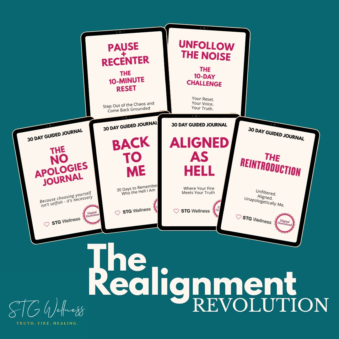 The Realignment Revolution | Digital Download | Includes all 4 Journals Plus The 10 Minute Reset and The 10 Day Unfollow Challenge | Printable and Fillable Journals | Bold Reflection