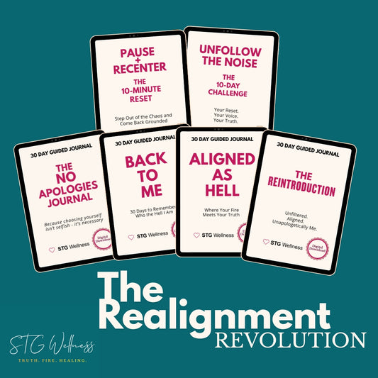 The Realignment Revolution | Digital Download | Includes all 4 Journals Plus The 10 Minute Reset and The 10 Day Unfollow Challenge | Printable and Fillable Journals | Bold Reflection