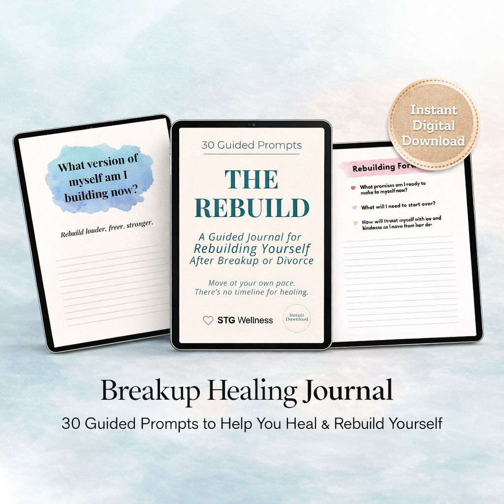 Breakup & Divorce Healing Journal for Women | Guided Self-Reflection, Emotional Healing, Rebuilding After Relationship | The Rebuild Journal | Digital Download | Fillable and Printable