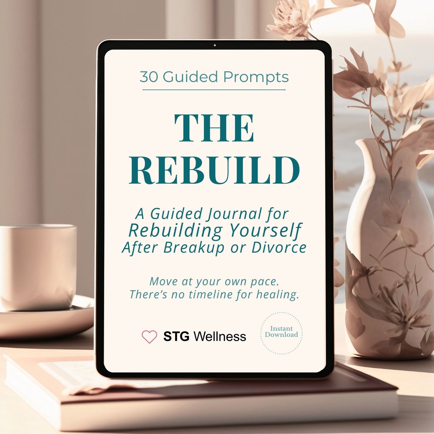Breakup & Divorce Healing Journal for Women | Guided Self-Reflection, Emotional Healing, Rebuilding After Relationship | The Rebuild Journal | Digital Download | Fillable and Printable