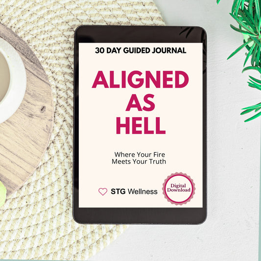 Aligned as Hell: Where Your Truth Meets Your Fire | Journal 3 of The Realignment Series | A 30-Day Digital Download Journal for Women Doing the Inner Work | Printable or Fillable PDF