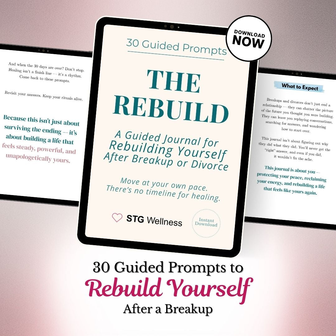 Breakup & Divorce Healing Journal for Women | Guided Self-Reflection, Emotional Healing, Rebuilding After Relationship | The Rebuild Journal | Digital Download | Fillable and Printable