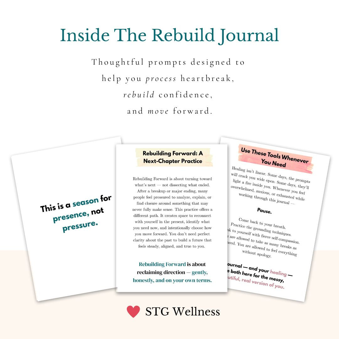 Breakup & Divorce Healing Journal for Women | Guided Self-Reflection, Emotional Healing, Rebuilding After Relationship | The Rebuild Journal | Digital Download | Fillable and Printable